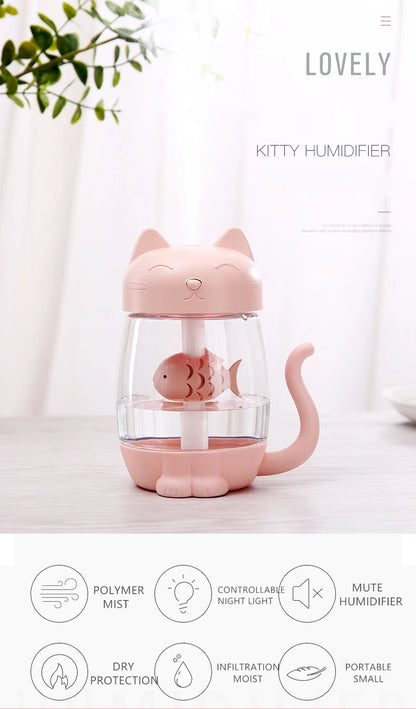 Humidificateur d’air en forme de chat