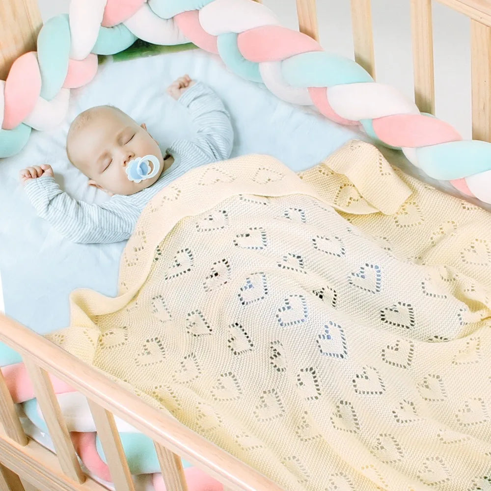 Couverture tricotée en coton pour bébé