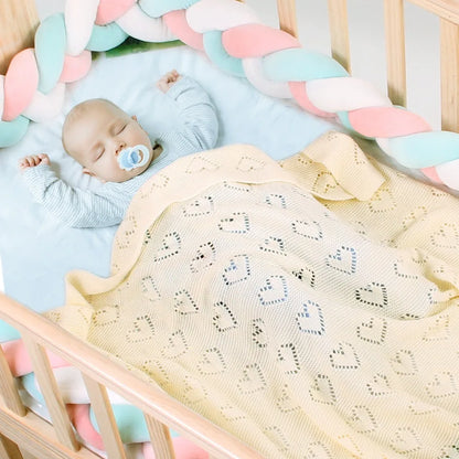 Couverture tricotée en coton pour bébé