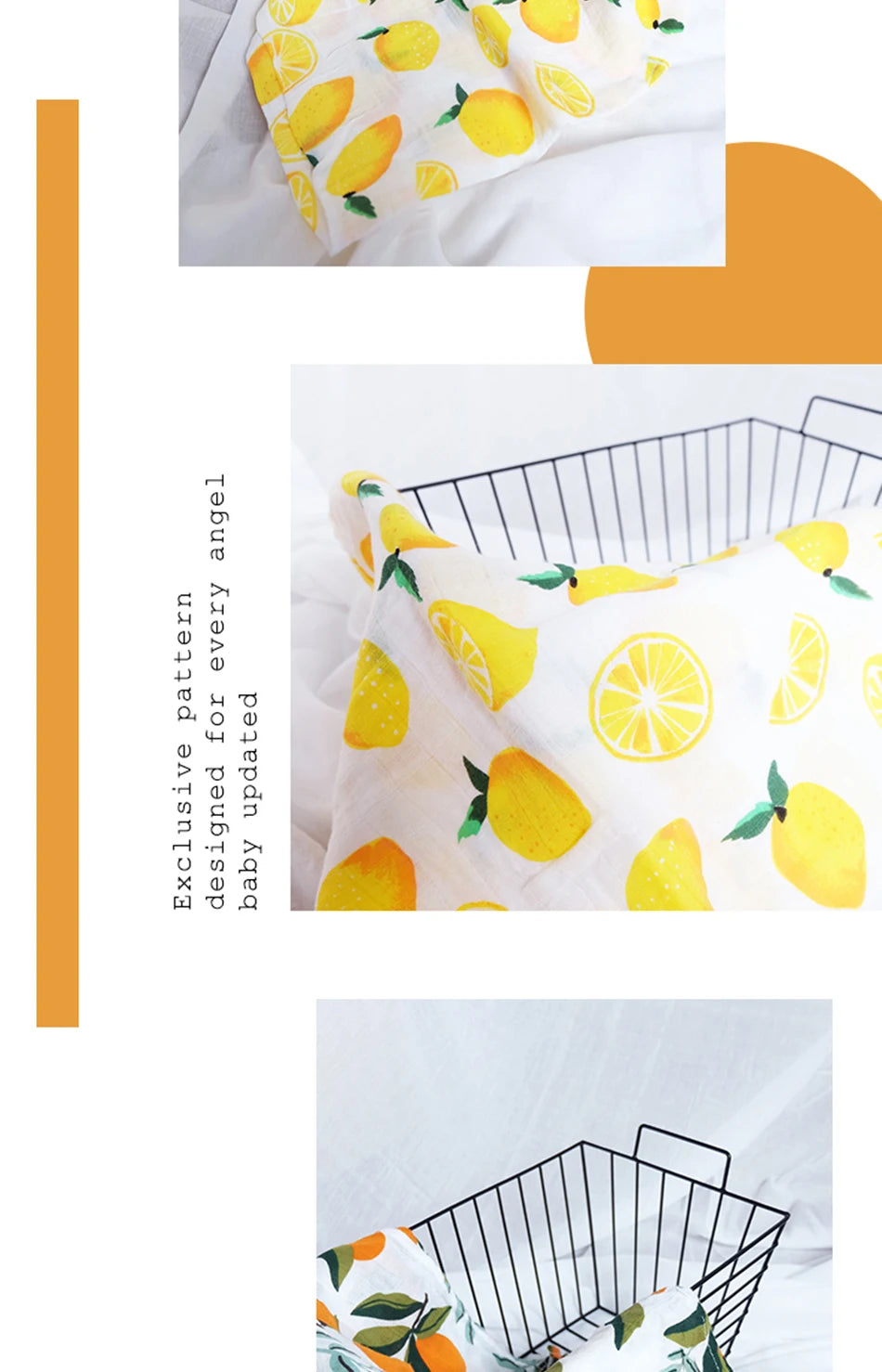Couverture en mousseline de bambou et coton pour bébé