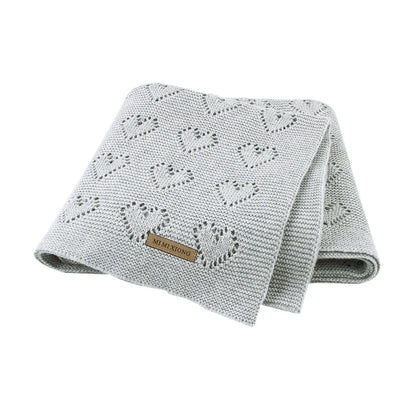 Couverture tricotée en coton pour bébé