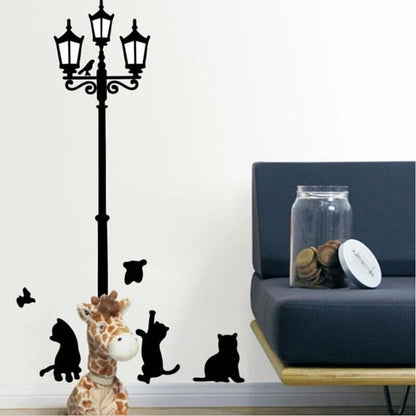 Stickers muraux en forme de chats et d’oiseaux