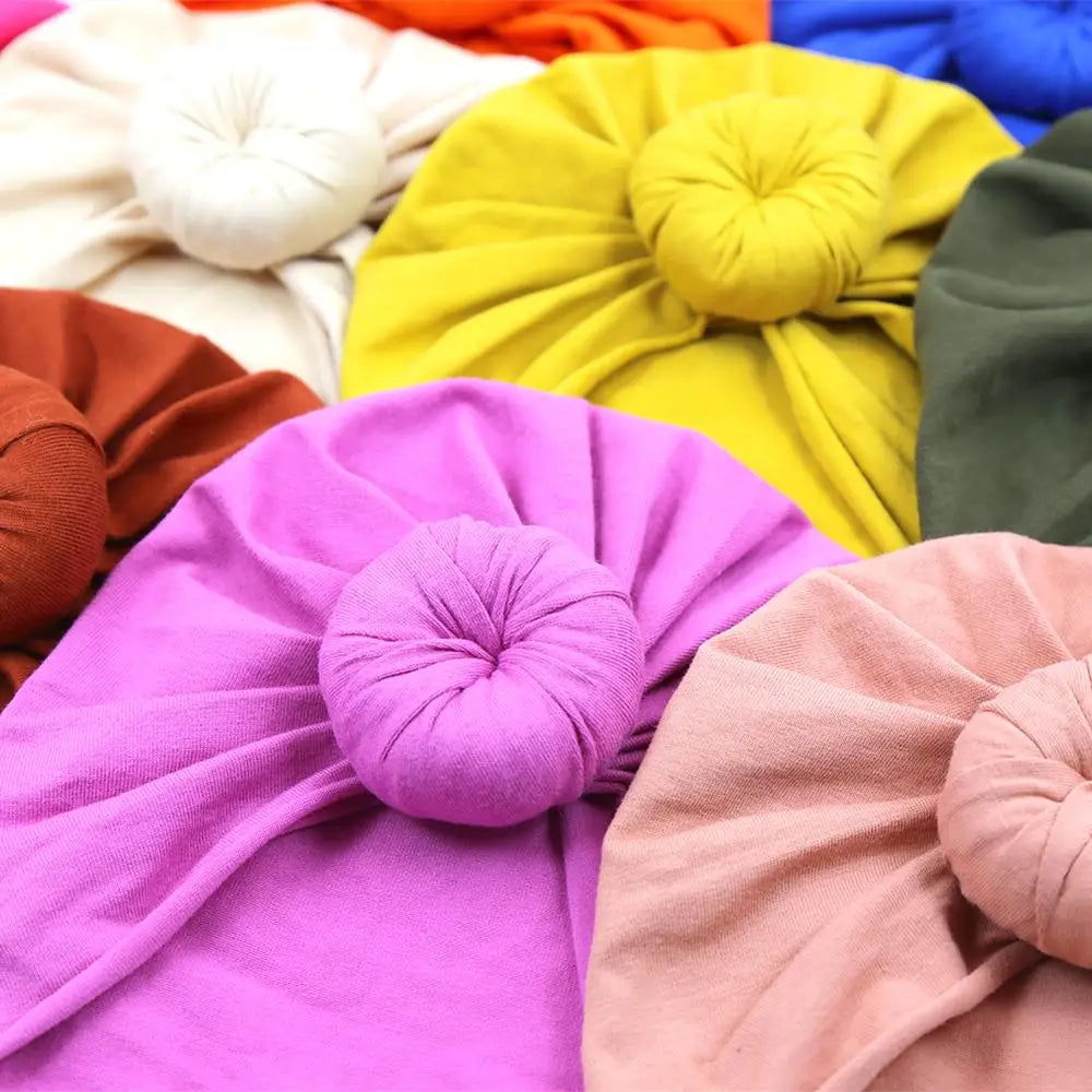 Bonnet turban donuts en coton