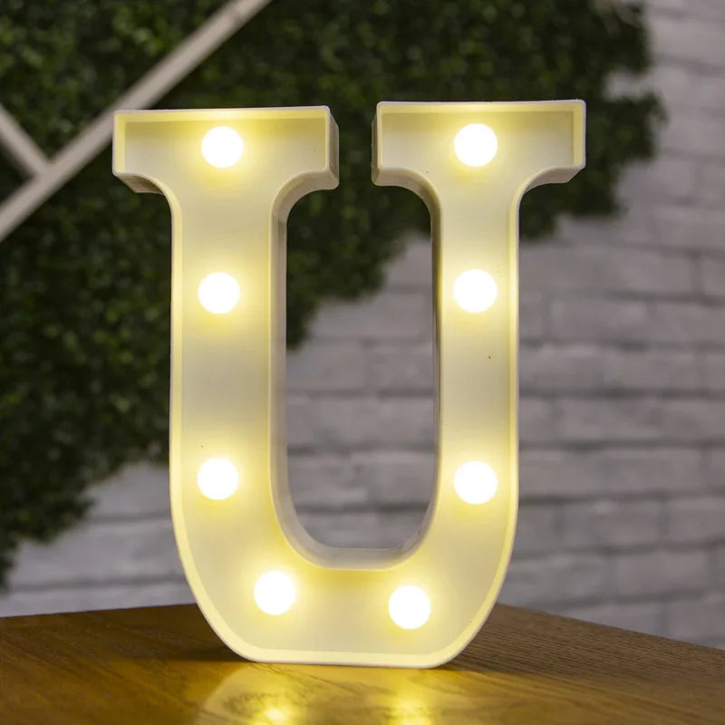 Alphabet lettre LED lumières lumineux 22cm
