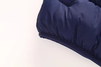 Doudoune bébé bleue foncée rembourrée avec velours intérieur