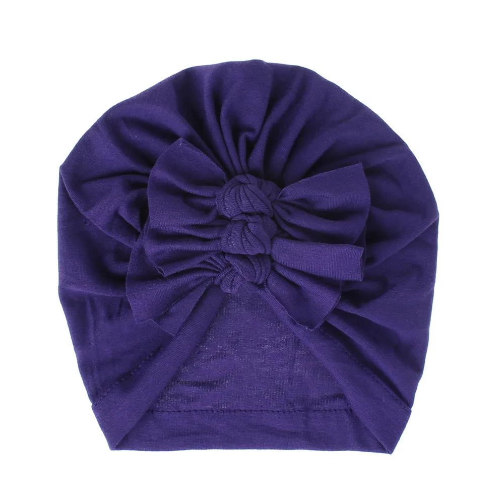 Turban en coton avec petits nœuds pour petites filles