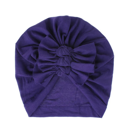 Turban en coton avec petits nœuds pour petites filles