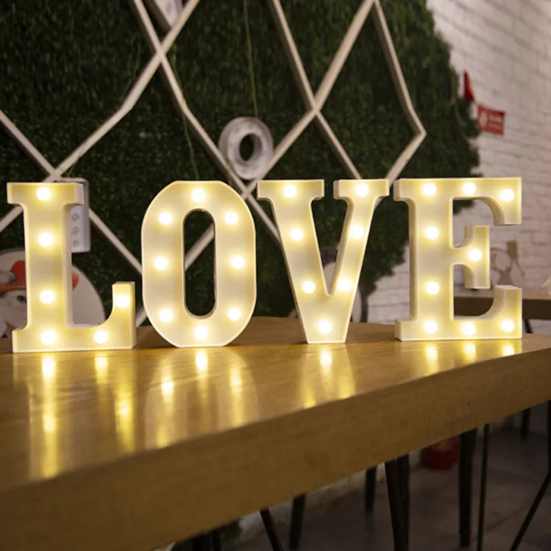 Alphabet lettre LED lumières lumineux 22cm