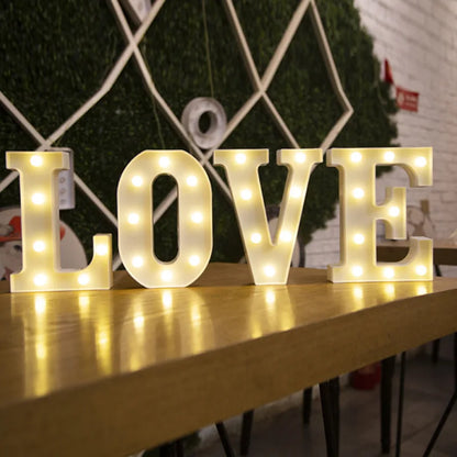 Alphabet lettre LED lumières lumineux 22cm