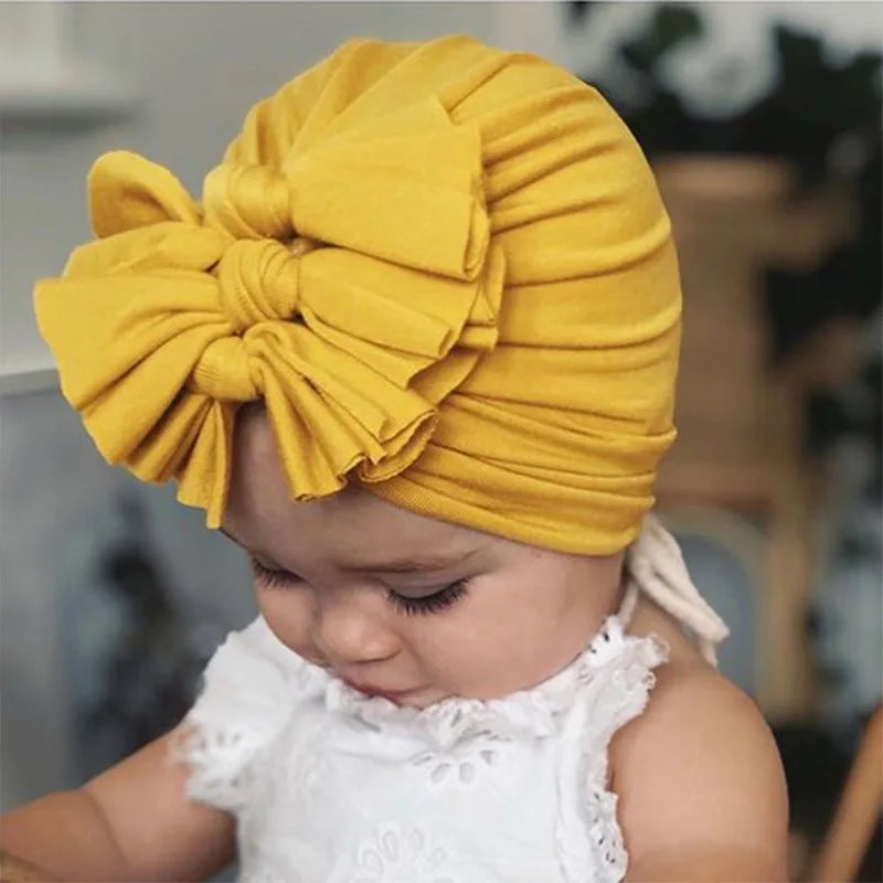Turban en coton avec petits nœuds pour petites filles