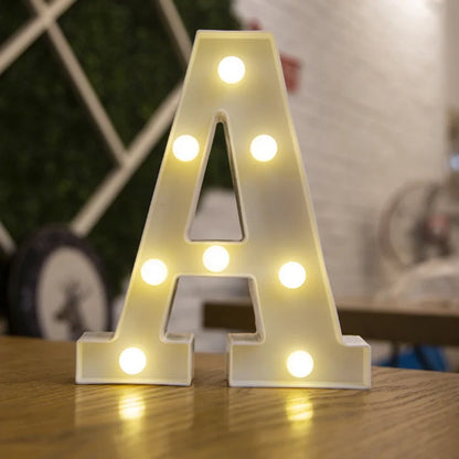 Alphabet lettre LED lumières lumineux 22cm