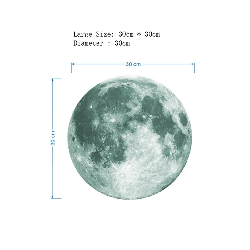 Sticker mural en forme de lune