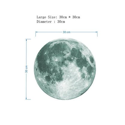 Sticker mural en forme de lune