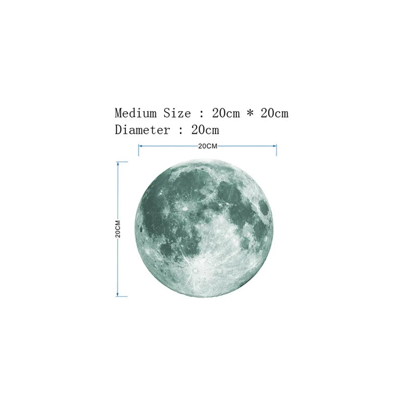 Sticker mural en forme de lune