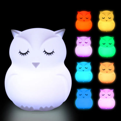 Veilleuse en forme de hibou pour enfant