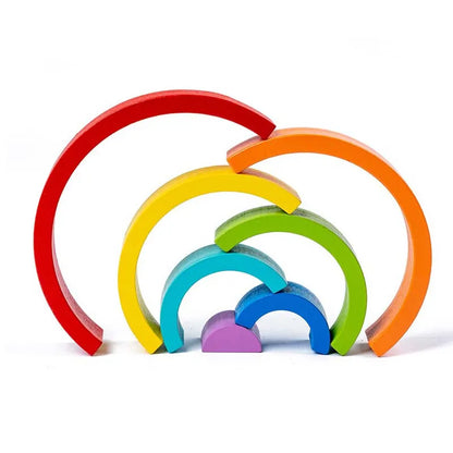Jeu Montessori d’empilement en bois pour bébé