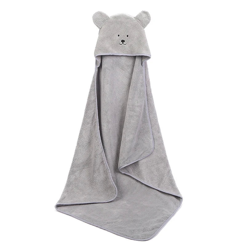 Serviette de bain avec jolis motifs de dessins animés pour bébé