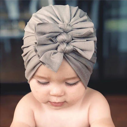 Turban en coton avec petits nœuds pour petites filles