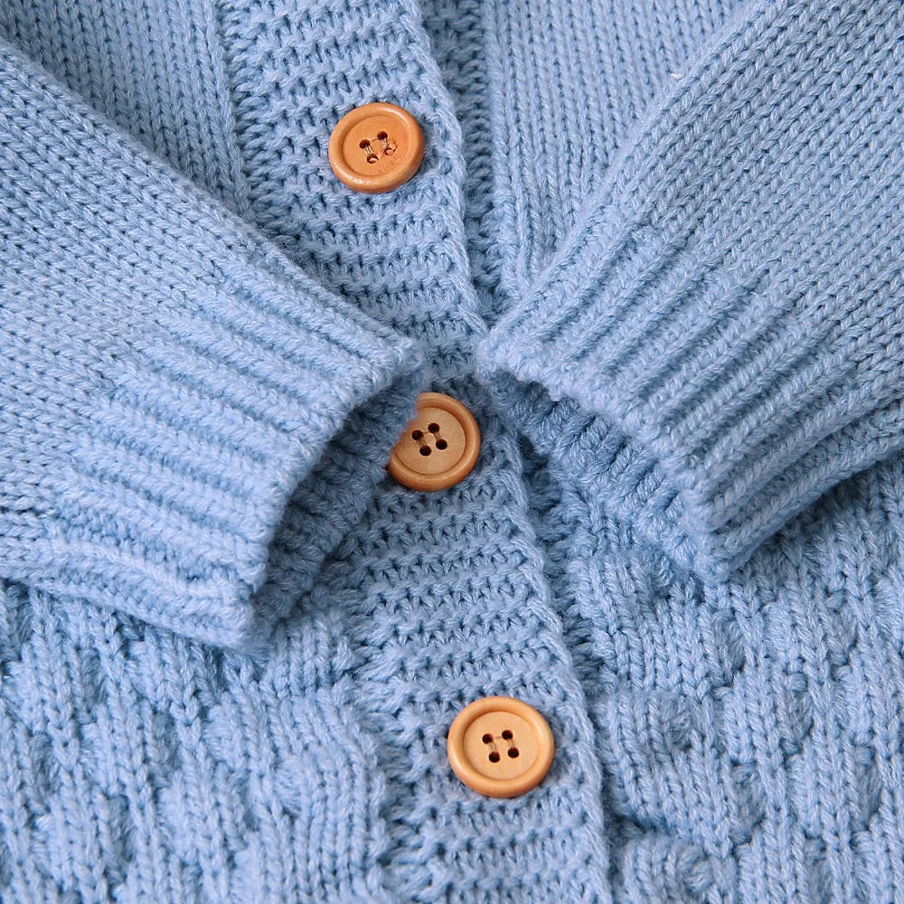 Combinaison tricotée capuche oreilles d’ours