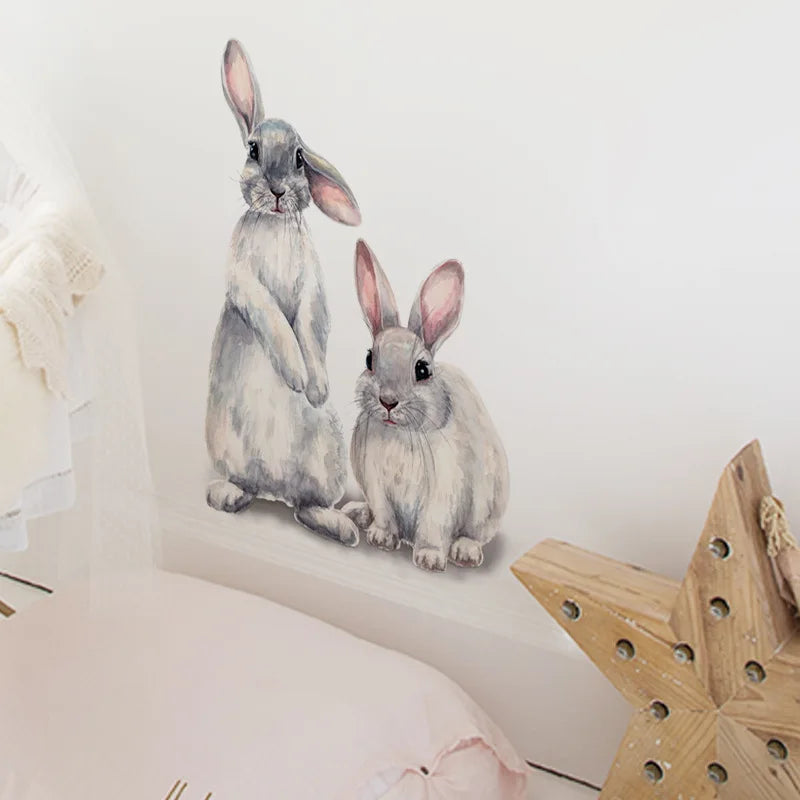 Autocollants muraux en forme de lapin