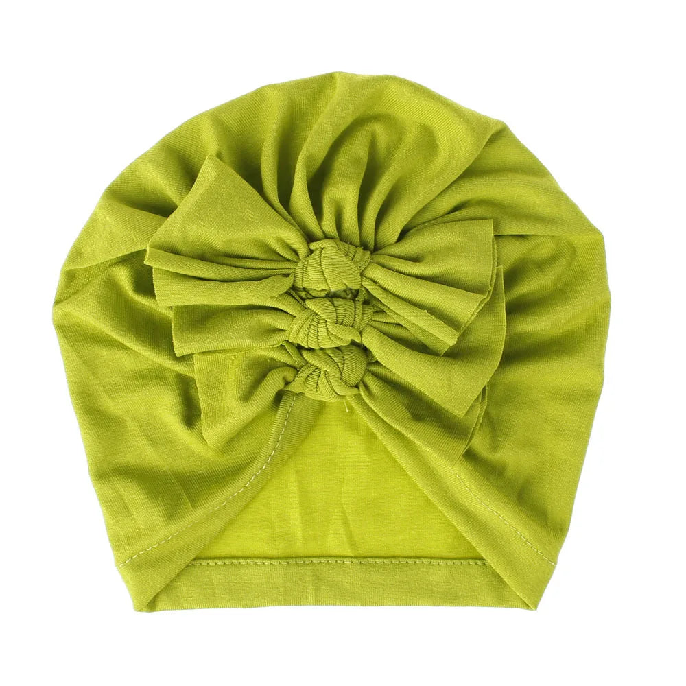 Turban en coton avec petits nœuds pour petites filles