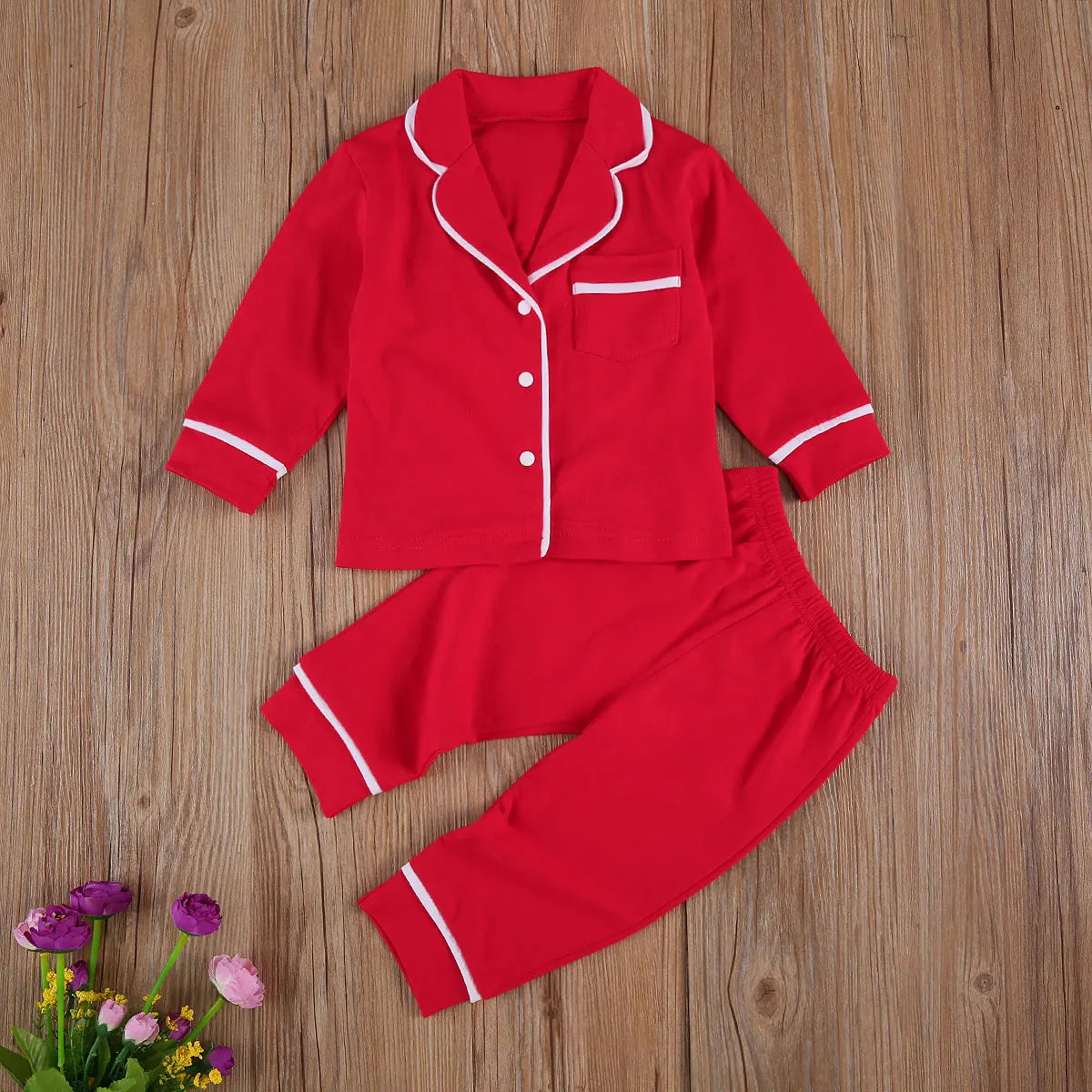 Pyjama unisexe en coton pour bébé