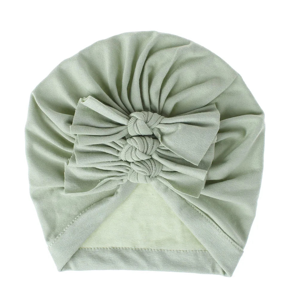 Turban en coton avec petits nœuds pour petites filles