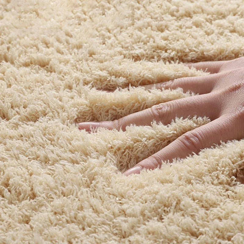 Tapis de sol bébé doux rond et beige pour bébé