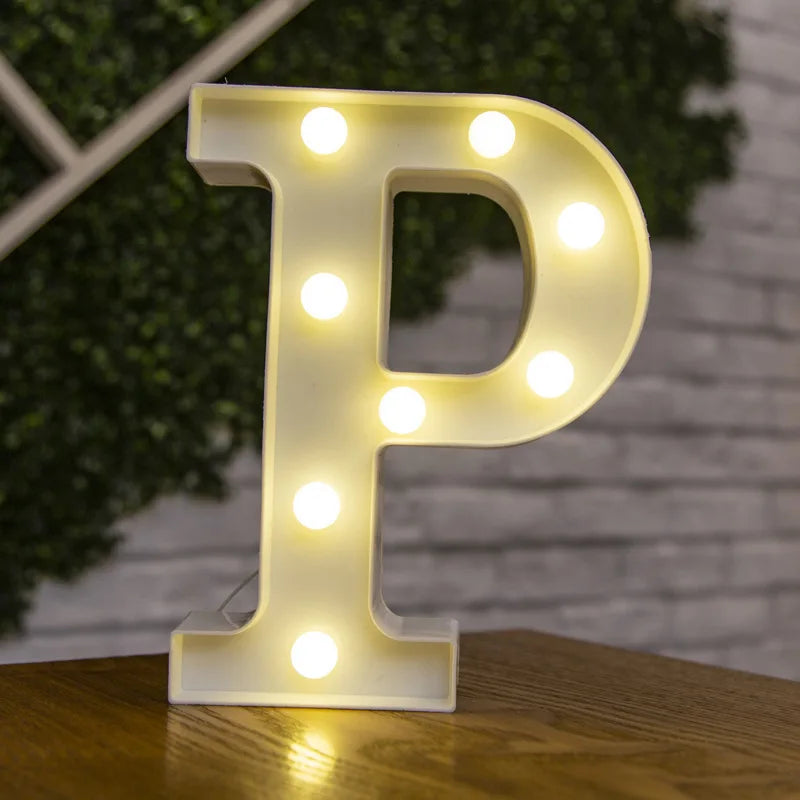 Alphabet lettre LED lumières lumineux 22cm