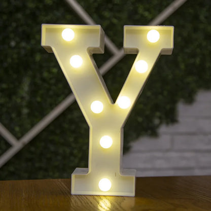 Alphabet lettre LED lumières lumineux 22cm