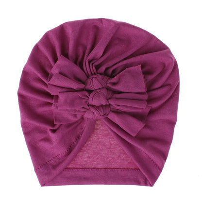 Turban en coton avec petits nœuds pour petites filles