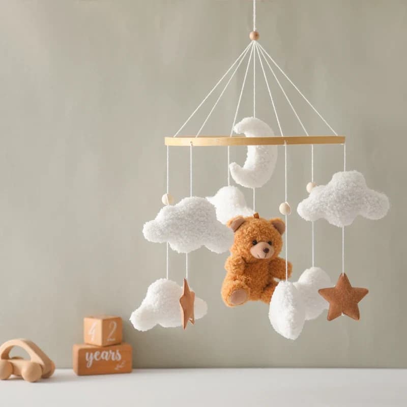 Hochet de lit en coton pour bébé