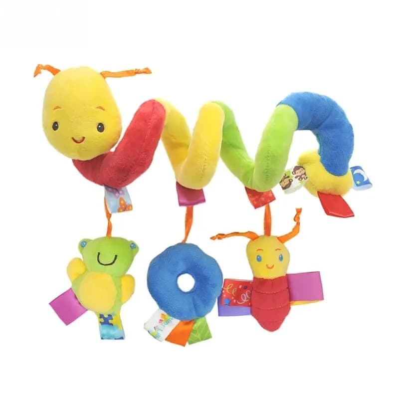 Hochet en peluche suspendu en spirale pour bébé