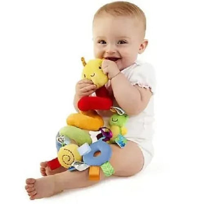 Hochet en peluche suspendu en spirale pour bébé