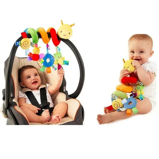Hochet en peluche suspendu en spirale pour bébé