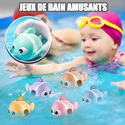 Lot de 3 pièces de jouets de bains poissons pour bébé