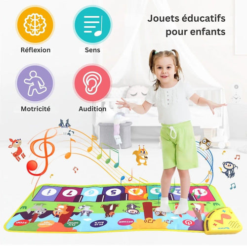 Tapis d’éveil musical coloré multifonction pour enfants