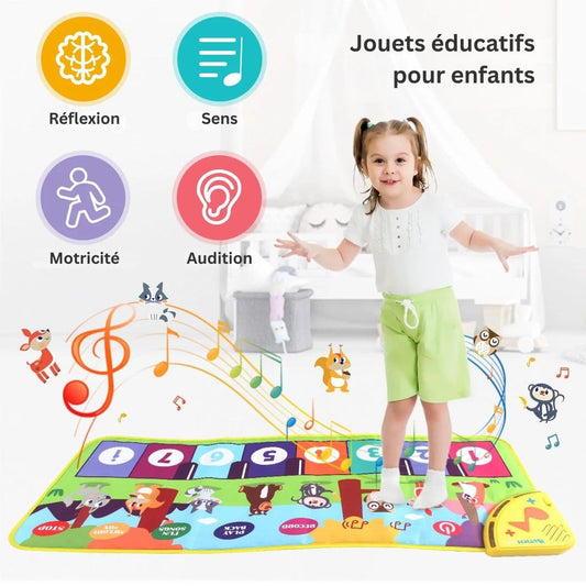 Tapis d’éveil musical coloré multifonction pour enfants
