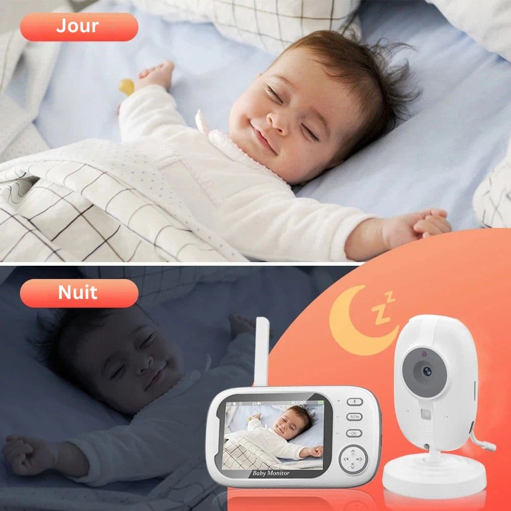 Babyphone vidéo sans fil 3.5 pouces