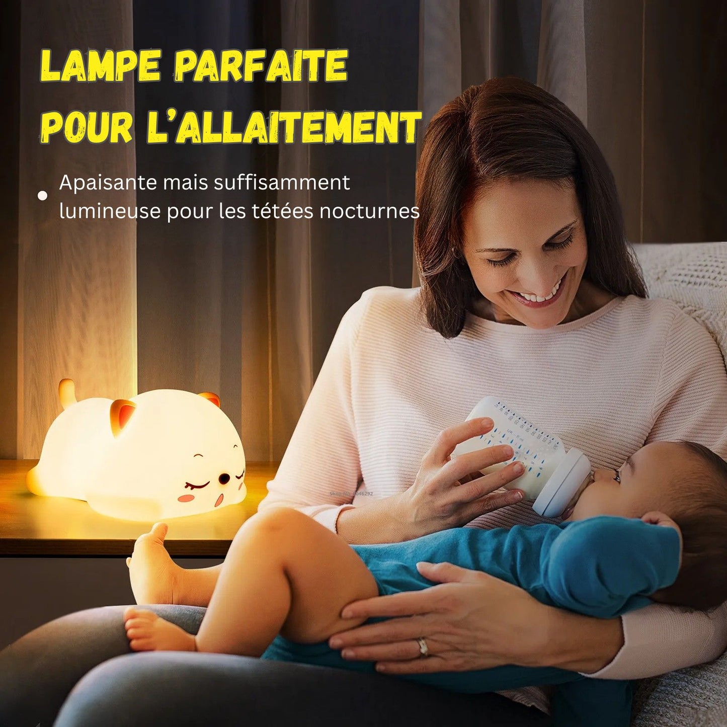 Lampe LED colorée en silicone avec capteur tactile