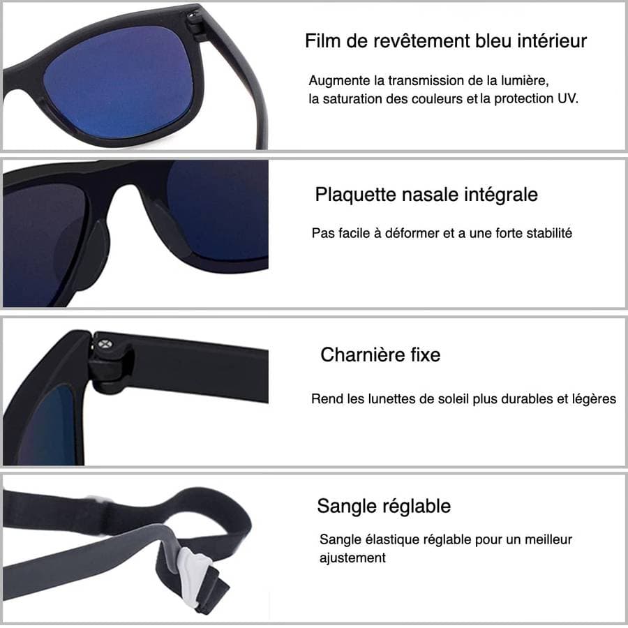 Lunettes de soleil avec sangle réglable pour bébés