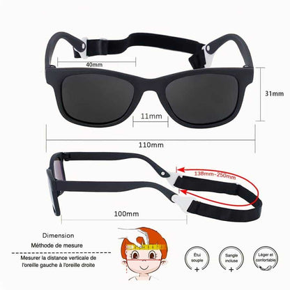 Lunettes de soleil avec sangle réglable pour bébés