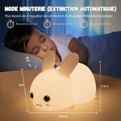 Veilleuse lapin avec télécommande