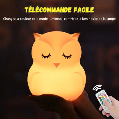 Veilleuse en forme de hibou pour enfant