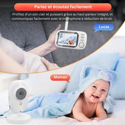 Babyphone vidéo sans fil 3.5 pouces