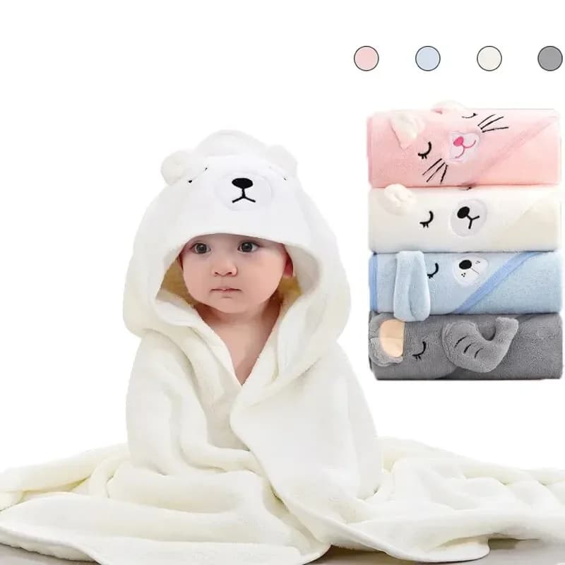Peignoir à capuche pour bébés
