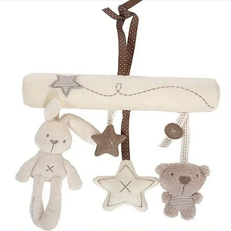 Peluche animale avec sonnette à suspendre