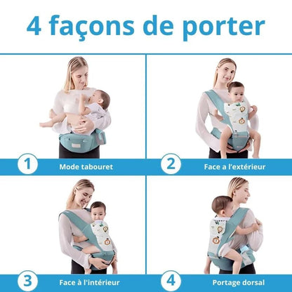 Porte-bébé ergonomique avec siège de hanche pour bébé