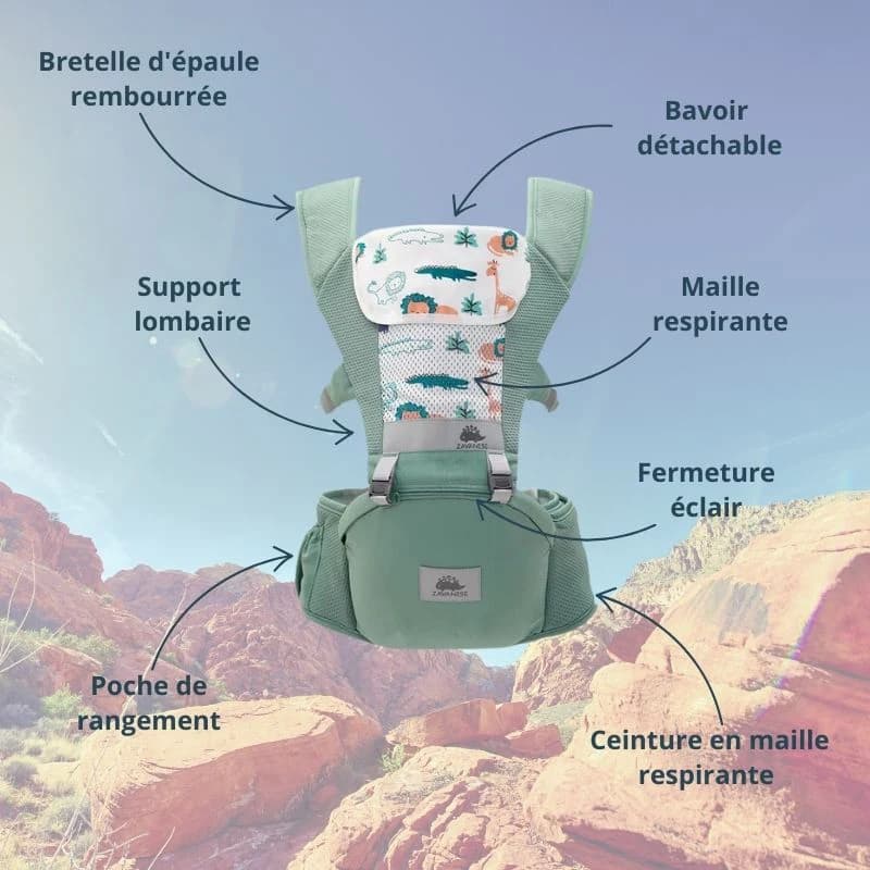 Porte-bébé ergonomique avec siège de hanche pour bébé