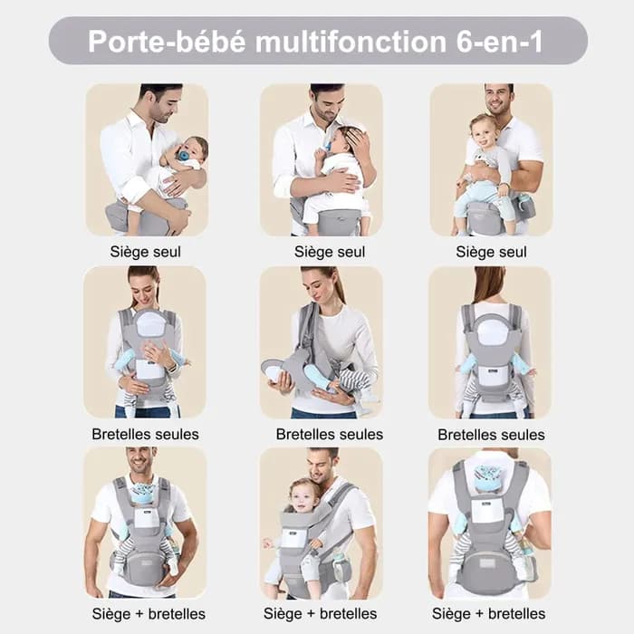 Porte bébé ventral ergonomique